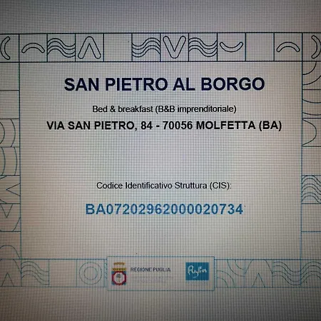 فندق مبيت وإفطار San Pietro Al Borgo مولفيتا